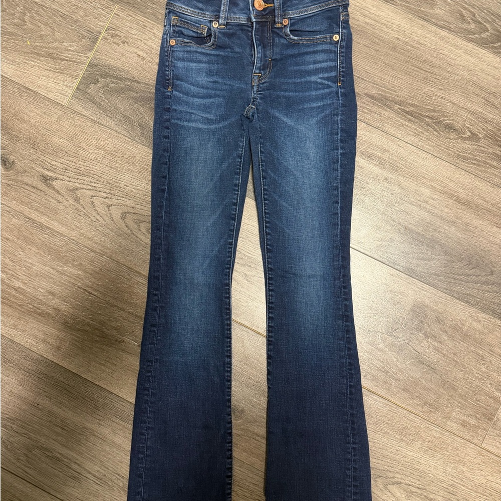 American Eagle Outfitters Dark Blue KICKBOOT Jeans